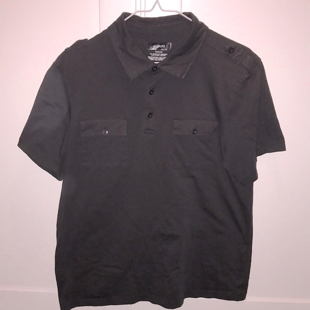 Alfani Collard Shirt with Stylish Shoulder Straps